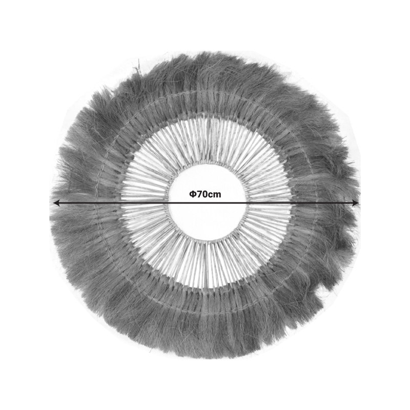 Διακοσμητικό τοίχου Art Maison Feverfew μπανάνα ξύλο σε φυσική απόχρωση Φ70x10εκ