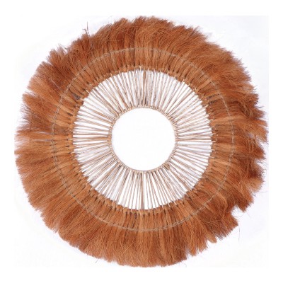 Διακοσμητικό τοίχου Art Maison Feverfew μπανάνα ξύλο σε φυσική απόχρωση Φ70x10εκ