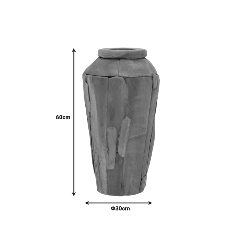 Διακοσμητικό βάζο Art Maison Hyssop teak ξύλο σε φυσική απόχρωση Φ30x60εκ Διακοσμητικό βάζο Art Maison Hyssop teak ξύλο σε φυσική απόχρωση Φ30x60εκ