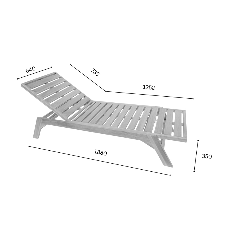 Ξαπλώστρα Art Maison Mesmero teak ξύλο σε φυσική απόχρωση 200x70x35εκ Ξαπλώστρα Art Maison Mesmero teak ξύλο σε φυσική απόχρωση 200x70x35εκ