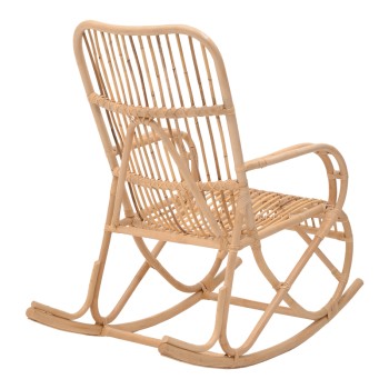 Κουνιστή πολυθρόνα Art Maison Bloodaxe rattan pe σε φυσική απόχρωση 108x71x103εκ