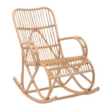 Κουνιστή πολυθρόνα Art Maison Bloodaxe rattan pe σε φυσική απόχρωση 108x71x103εκ