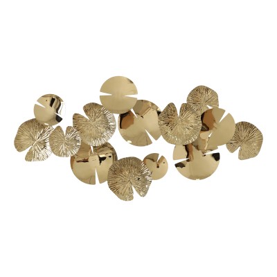 Διακοσμητικό τοίχου Art Maison Lilac μέταλλο σε χρυσή απόχρωση130x64.5x6εκ