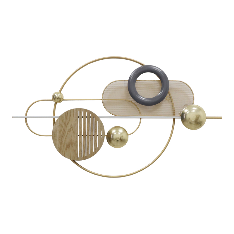 Διακοσμητικό τοίχου Art Maison Hydrangea μέταλλο σε χρυσή-κεφέ απόχρωση 89.5x52.5x6εκ