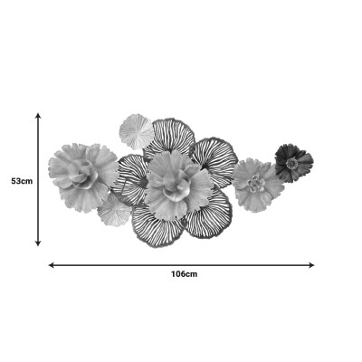 Διακοσμητικό τοίχου Art Maison Kale μέταλλο σε χρυσή-γκρι απόχρωση 106x53x9.5εκ