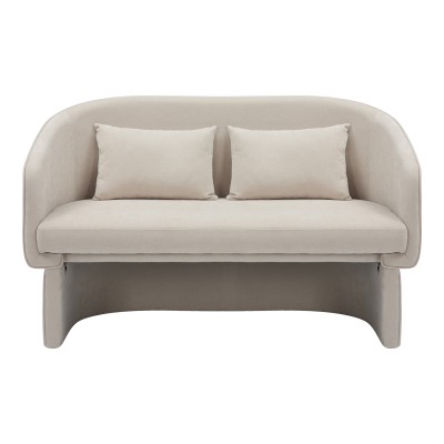 Καναπές διθέσιος Art Maison Lumière ύφασμα σε μπεζ απόχρωση 65x128x79εκ