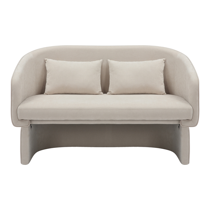 Καναπές διθέσιος Art Maison Lumière ύφασμα σε μπεζ απόχρωση 65x128x79εκ