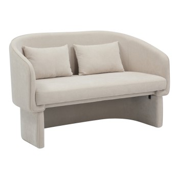 Καναπές διθέσιος Art Maison Lumière ύφασμα σε μπεζ απόχρωση 65x128x79εκ