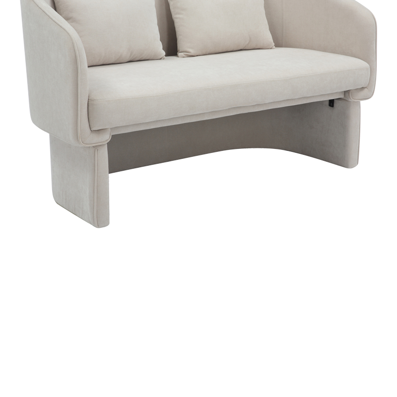 Καναπές διθέσιος Art Maison Lumière ύφασμα σε μπεζ απόχρωση 65x128x79εκ