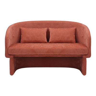 Καναπές διθέσιος Art Maison Lumière ύφασμα σε κεραμιδί απόχρωση 65x128x79εκ