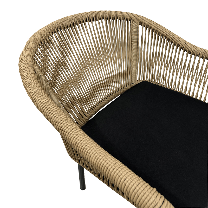 Πολυθρόνα αλουμινίου Art Maison  Aurora στοιβαζόμενη ανθρακί σκελετός-φυσικό rattan 56x66x82εκ