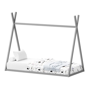 Παιδικό κρεβάτι Art Maison Melmetal τ.Montessori ξύλο πεύκου σε γκρι απόχρωση 90x190εκ
