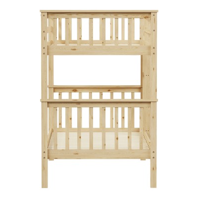 Παιδικό κρεβάτι Art Maison Medicham κουκέτα Nani ξύλο πεύκου σε φυσική απόχρωση 90x190εκ