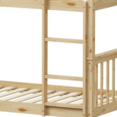 Παιδικό κρεβάτι Art Maison Medicham κουκέτα Nani ξύλο πεύκου σε φυσική απόχρωση 90x190εκ