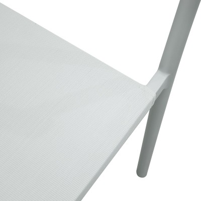 Πολυθρόνα αλουμινίου Art Maison Aero στοιβαζόμενη με λευκό σκελετό-textilene-pe rattan σε φυσική απόχρωση 56x63x82εκ