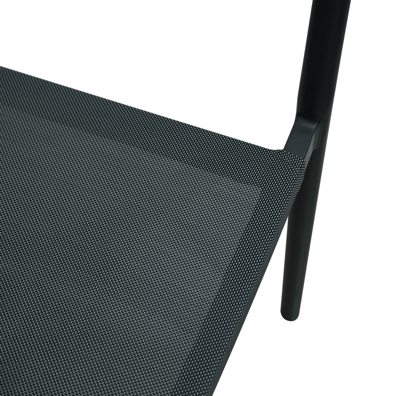 Πολυθρόνα αλουμινίου Art Maison Aero στοιβαζόμενη με γκρι σκελετό-textilene-pe rattan 56x63x82εκ