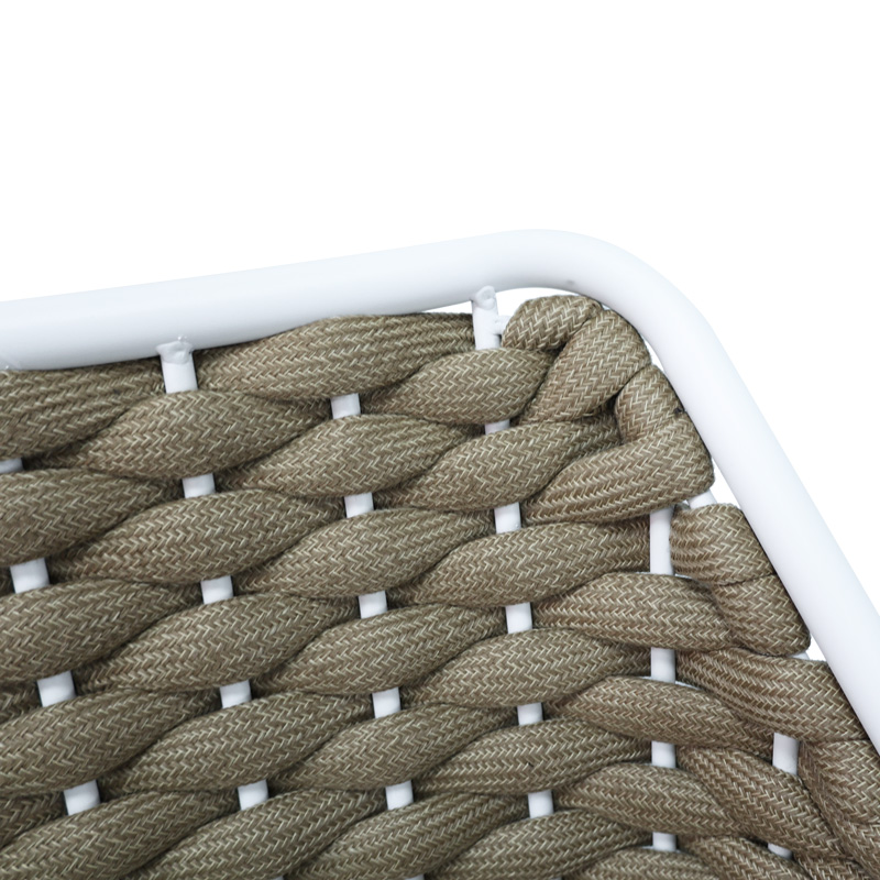 Πολυθρόνα αλουμινίου Art Maison Amiko στοιβαζόμενη με λευκό σκελετό- χακί σχοινί 57x62x82εκ