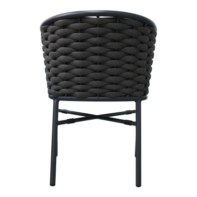 Πολυθρόνα αλουμινίου Art Maison Albion στοιβαζόμενη με ανθρακί σκελετό-σχοινι 57x62x77εκ