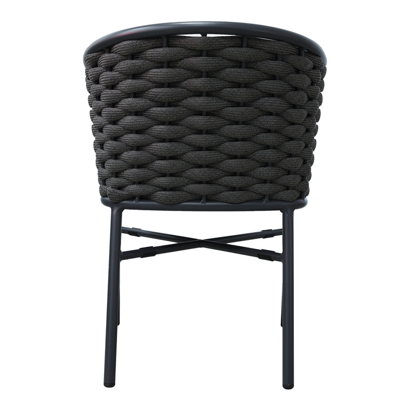 Πολυθρόνα αλουμινίου Art Maison Albion στοιβαζόμενη με ανθρακί σκελετό-σχοινι 57x62x77εκ