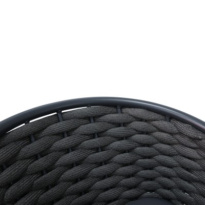 Πολυθρόνα αλουμινίου Art Maison Albion στοιβαζόμενη με ανθρακί σκελετό-σχοινι 57x62x77εκ