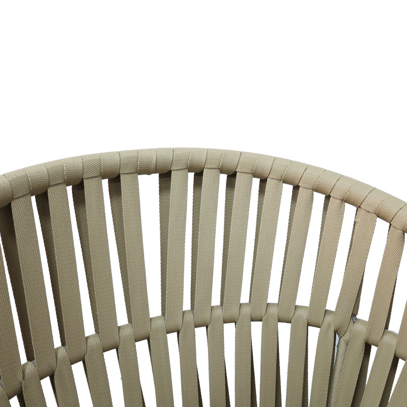 Πολυθρόνα αλουμινίου-pe σχοινί Art Maison Avalanche στοιβαζόμενη σε καφε απόχρωση και μαξιλάρι 57x60x78εκ