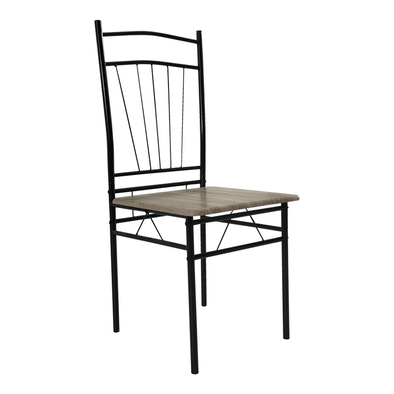 Τραπεζαρία Art Maison Hifumi σετ 5τμχ mdf σε γκρι απόχρωση με γκρι μεταλλικά πόδια 110x60x74εκ