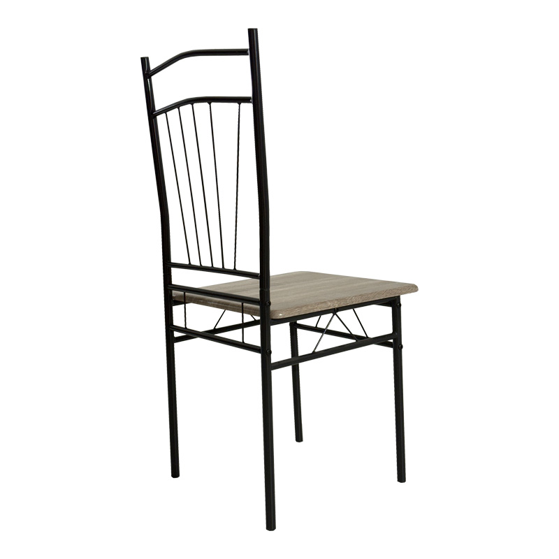 Τραπεζαρία Art Maison Hifumi σετ 5τμχ mdf σε γκρι απόχρωση με γκρι μεταλλικά πόδια 110x60x74εκ