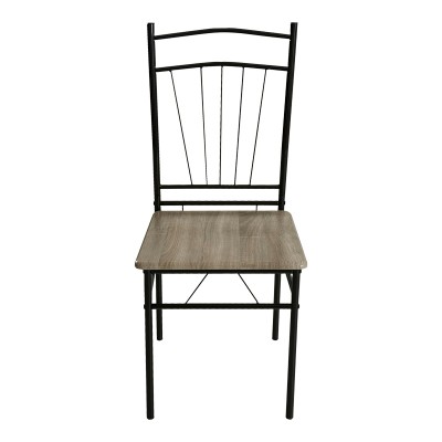 Τραπεζαρία Art Maison Hifumi σετ 5τμχ mdf σε γκρι απόχρωση με γκρι μεταλλικά πόδια 110x60x74εκ