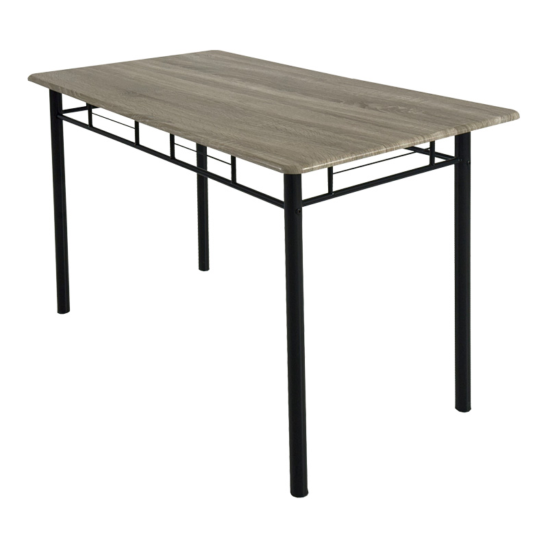 Τραπεζαρία Art Maison Hifumi σετ 5τμχ mdf σε γκρι απόχρωση με γκρι μεταλλικά πόδια 110x60x74εκ