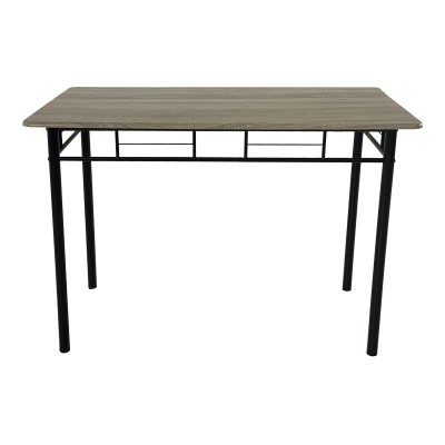 Τραπεζαρία Art Maison Hifumi σετ 5τμχ mdf σε γκρι απόχρωση με γκρι μεταλλικά πόδια 110x60x74εκ