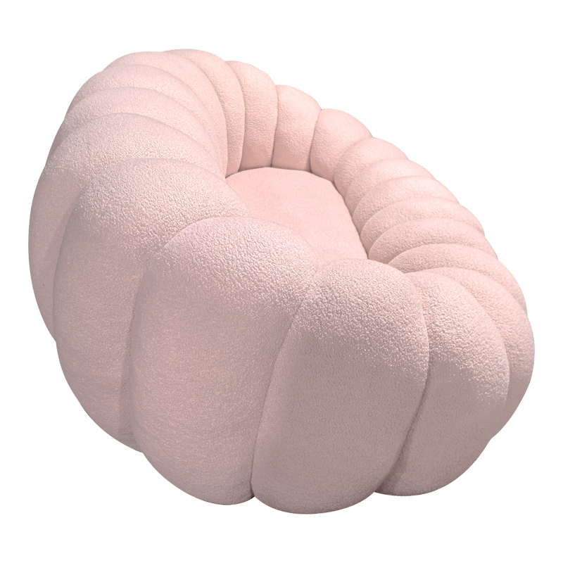 Καναπές Art Maison Akumai μπουκλέ ύφασμα σε ροζ απόχρωση 180x105x65εκ