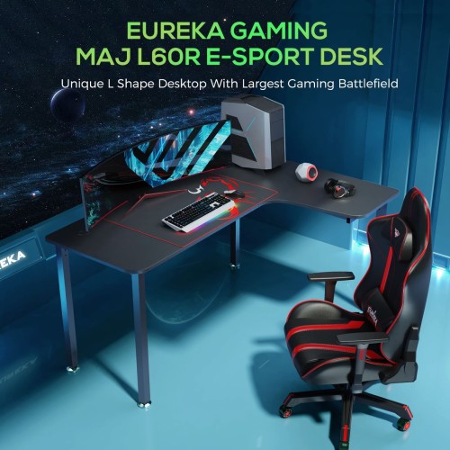 Gaming Γραφείο - Eureka Ergonomic® ERK-CD-L01R-60B-V4