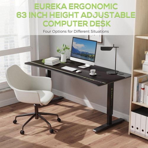 Gaming Γραφείο - Eureka Ergonomic® ERK-IM6301-BK 168x70x125εκ.