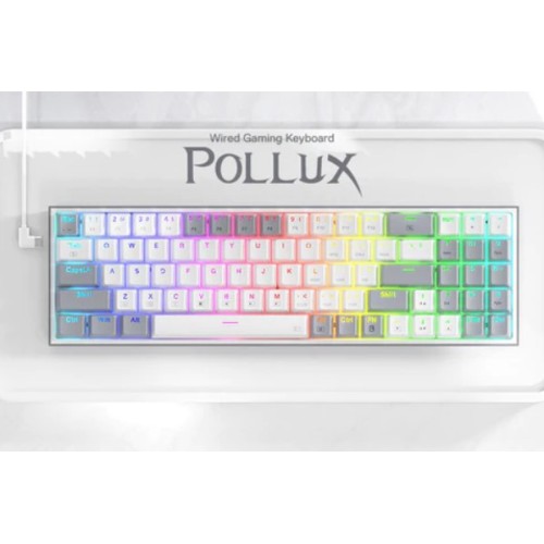 Gaming πληκτρολόγιο - Redragon K628WG-RGB Pollus (White/Grey)