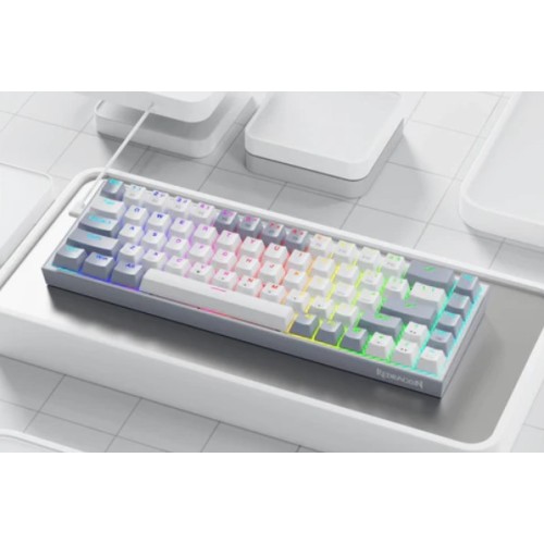 Gaming πληκτρολόγιο - Redragon K631WG-RGB (White/Grey)