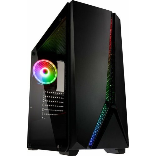 Kolink Quantum RGB Midi Tower Tempered Glass PC Case (E-ATX, 340mm GPU, panel)