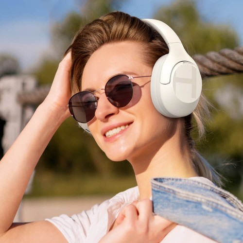 Haylou S35 ANC White BT Headphones - 60h 40mm dynamic drivers Dual Connection BT5.2 & 3.5mm
